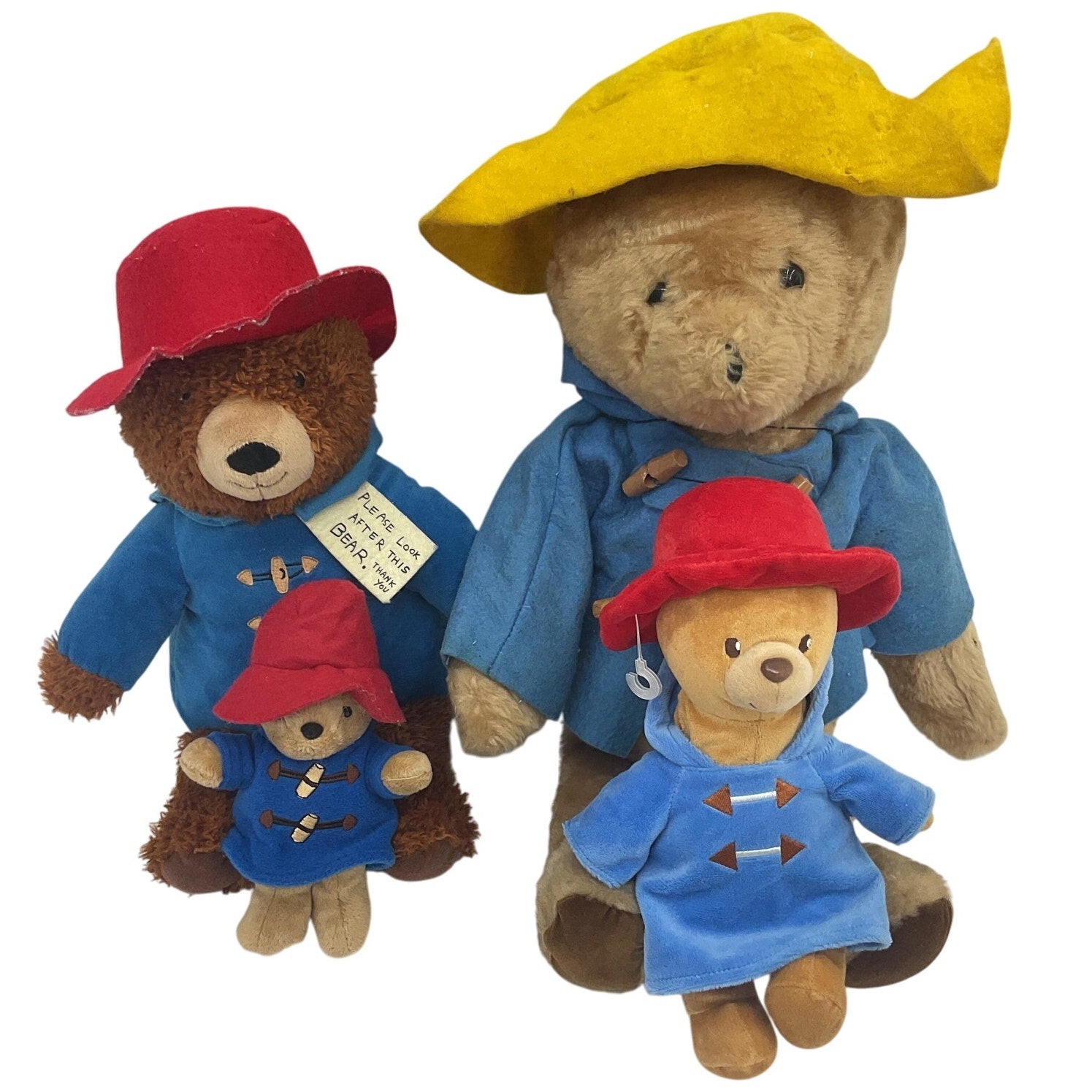 Lot of 4 Paddington Bear Kohl's Cares Plush Toy Stuffed Animals Pre - Owned - Warehouse Toys
