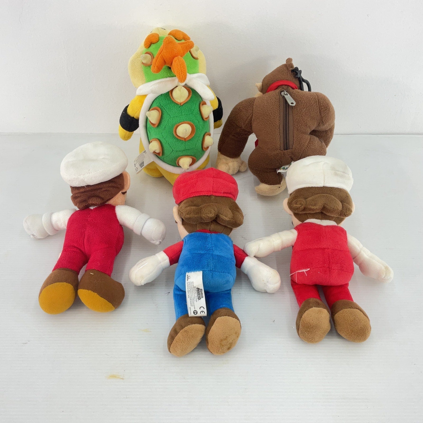 Lot of 5 Nintendo Plush Stuffed Toys Super Mario Bowser Donkey Kong Preowned - Warehouse Toys