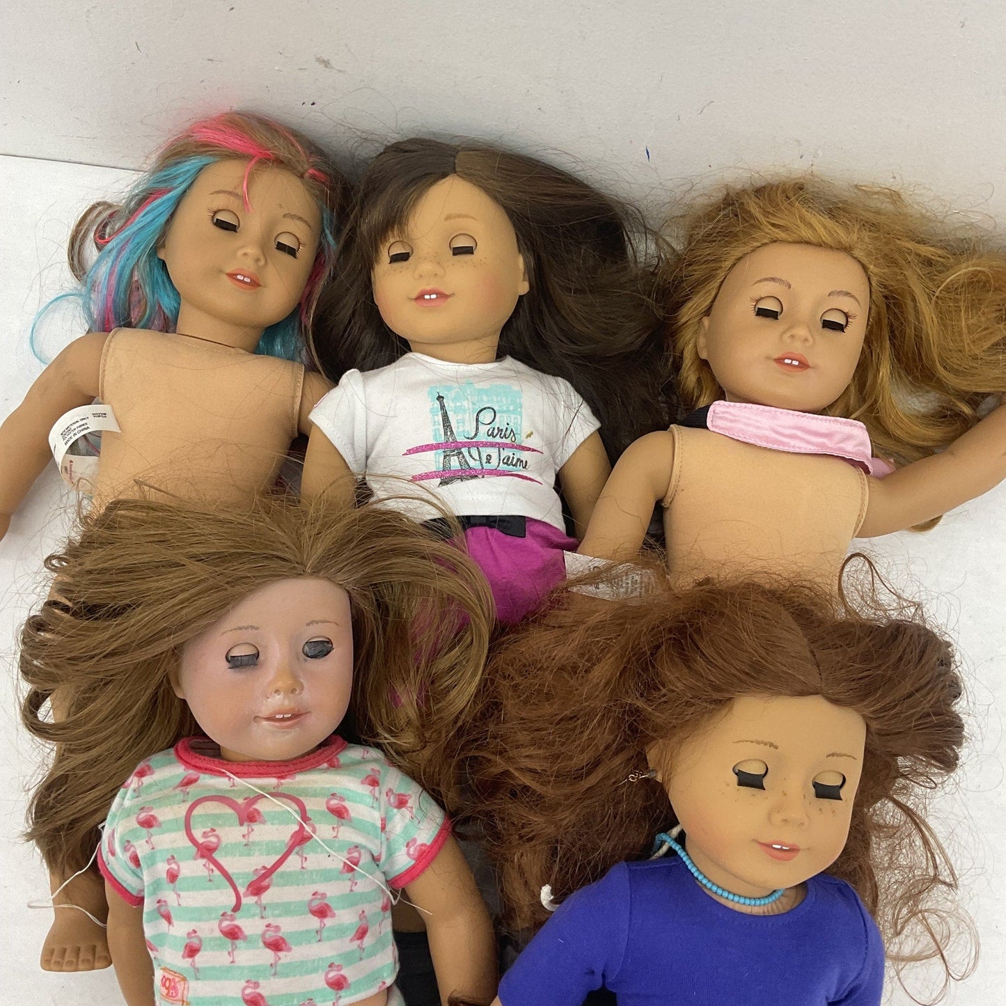 LOT of 5 Preowned American Girl Play Baby Dolls Little Girls Loose Random Mix - Warehouse Toys