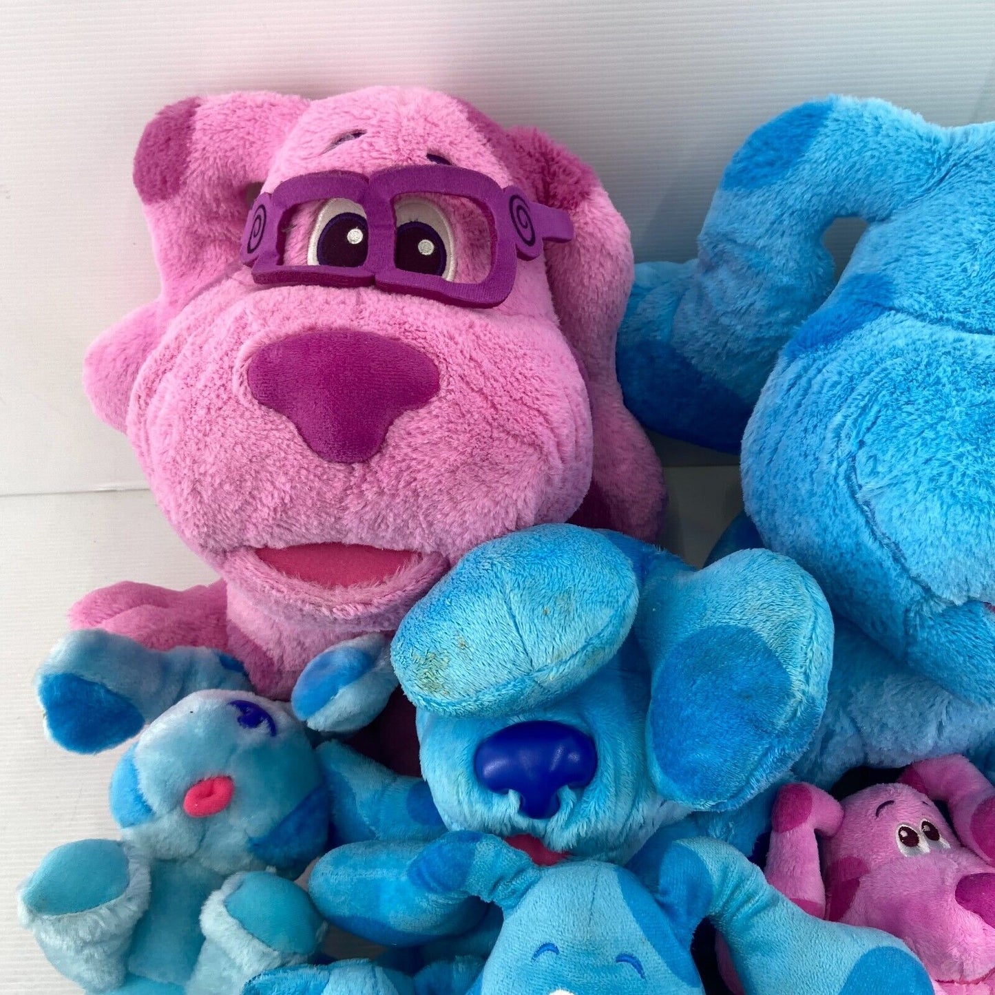 LOT of 50 Assorted Blues Clues Plush Toy Figures Interactive Blue Magenta - Warehouse Toys