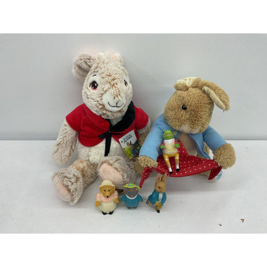 LOT of 6 Peter Rabbit Bunny Stuffed Animal Plush Dolls Beatrix Potter Easter - Warehouse Toys