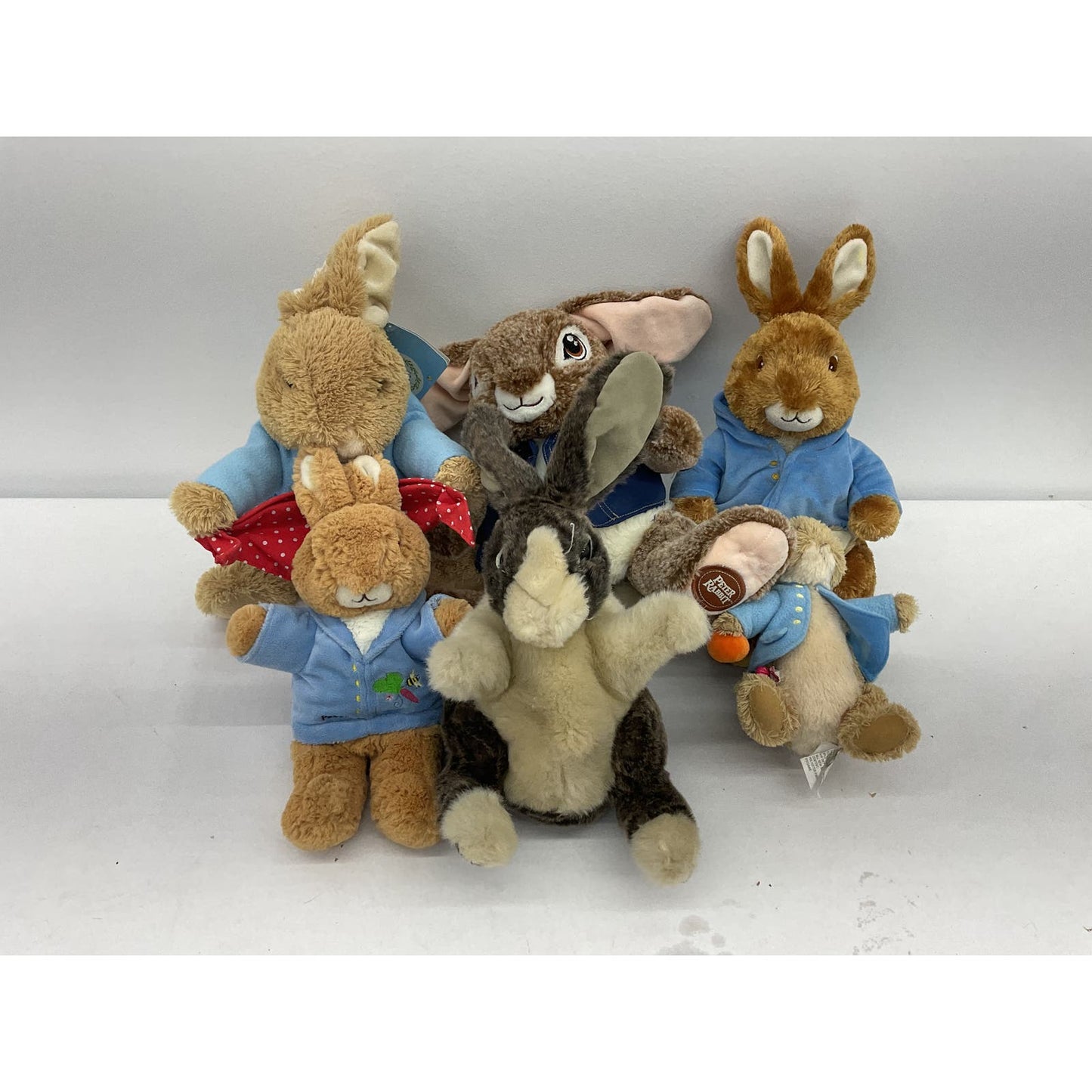 LOT of 6 Peter Rabbit Rabbit Bunny Stuffed Animal Plush Toys Beatrix Potter - Warehouse Toys