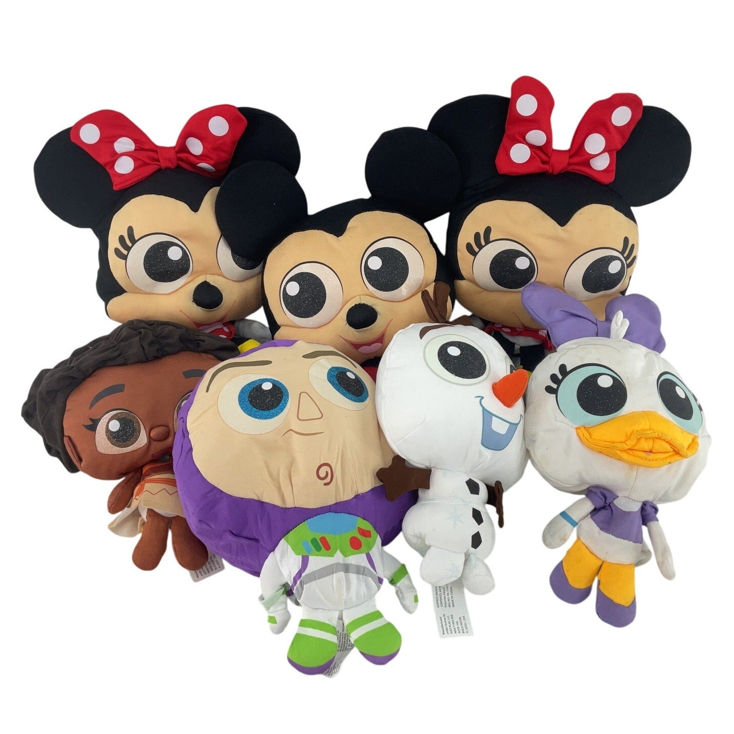 Lot of 7 Disney Doorables Stuffed Plush Toys Minnie Mickey Buzz Moana Pre - Owned - Warehouse Toys