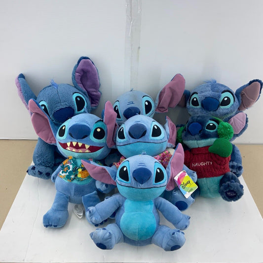 LOT of 7 Lilo & Stitch Disney Cute Alien Plush Dolls Toys Figures Used - Warehouse Toys