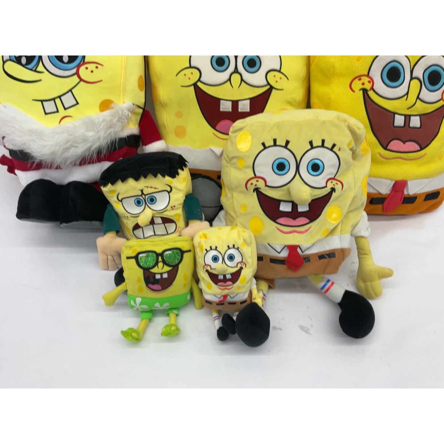 LOT of 7 Nickelodeon Spongebob Squarepants Plush Toy Figures Jumbo Large Xmas - Warehouse Toys