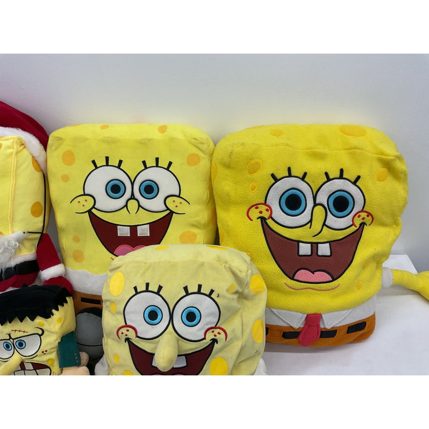 LOT of 7 Nickelodeon Spongebob Squarepants Plush Toy Figures Jumbo Large Xmas - Warehouse Toys