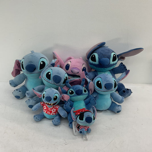 LOT of 8 Disney Lilo & Stitch Plush Alien Toy Figures Stitch Angel Plush Dolls - Warehouse Toys