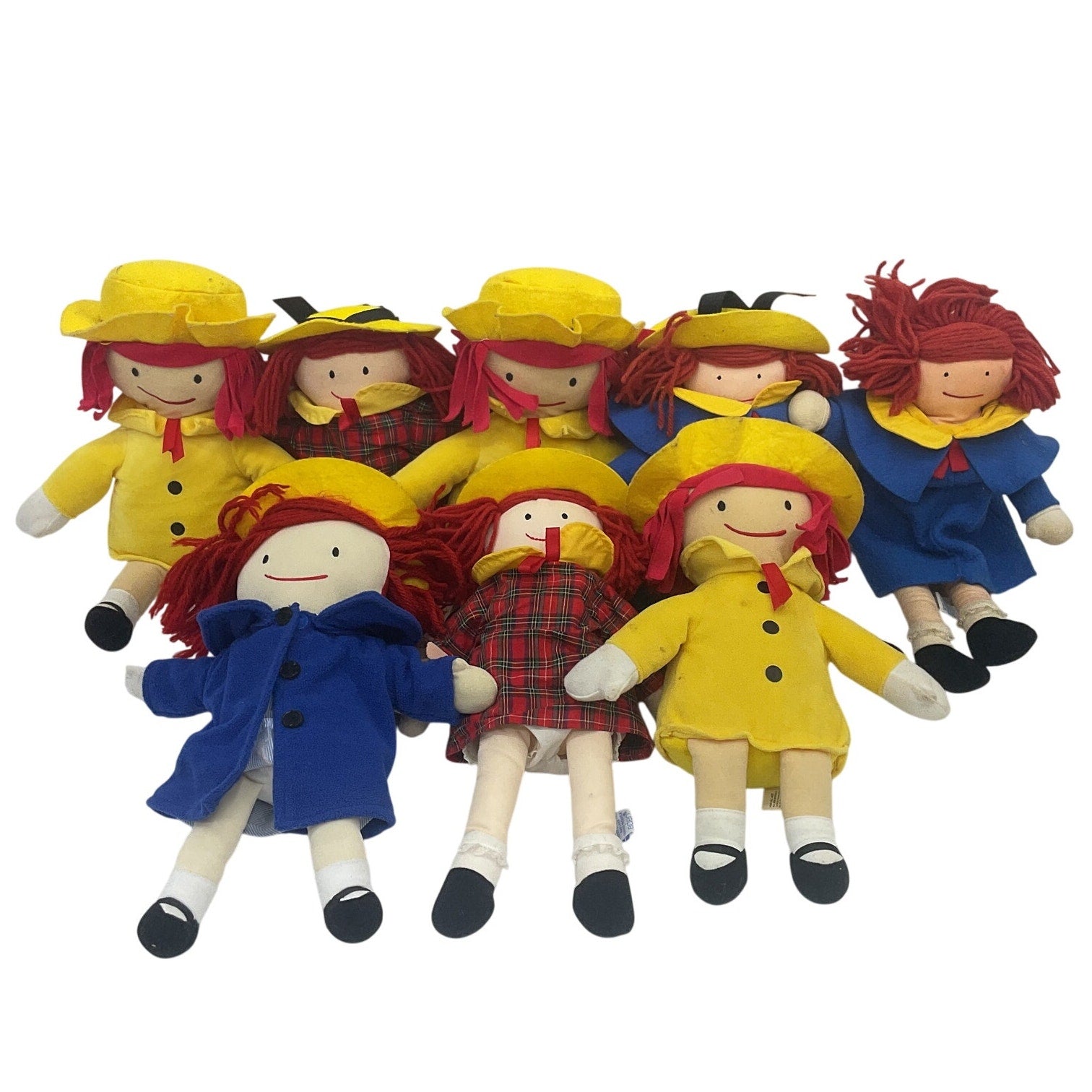 Lot of 8 Kohl's Cares Eden Madeleine Stuffed Play Dolls Plush Toys Pre - Owned - Warehouse Toys