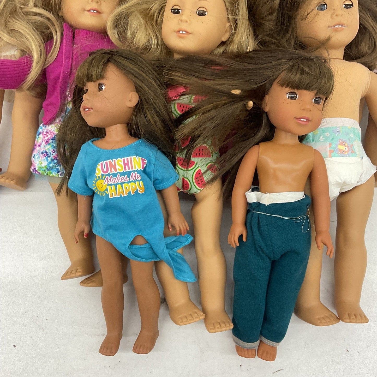 LOT of 9 Preowned American Girl Play Baby Dolls Little Girls Loose Random Mix - Warehouse Toys