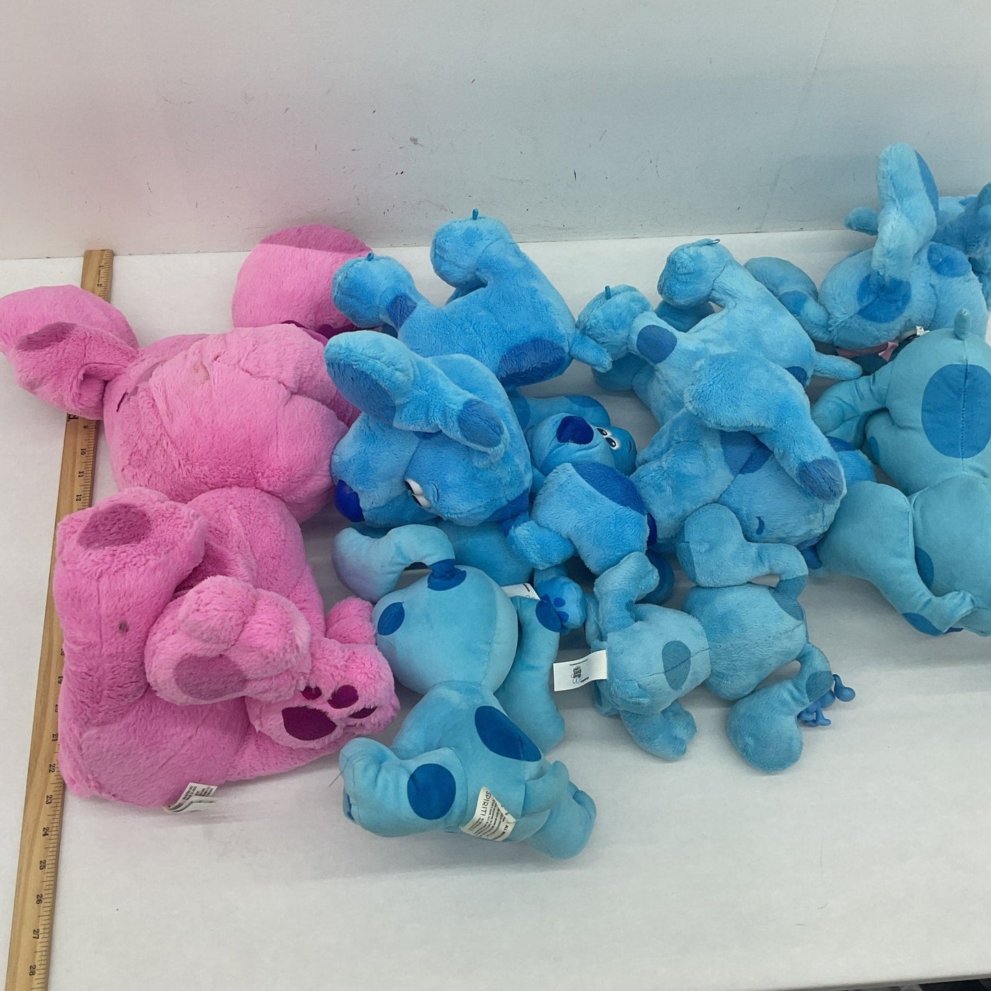 LOT Preowned 13 lbs Blue's Clues Dog Magenta Blue Character Stuffed Toys Plush - Warehouse Toys