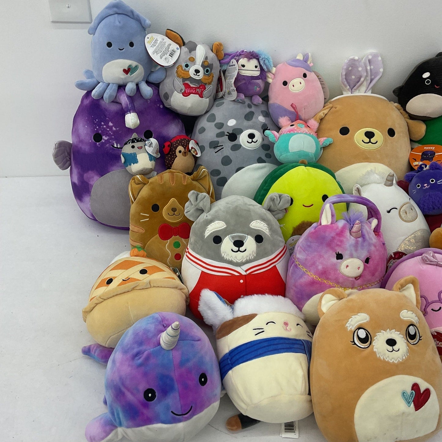 LOT Preowned 13 lbs Squishmallow Soft Character Colorful Plush Stuffed Toys - Warehouse Toys