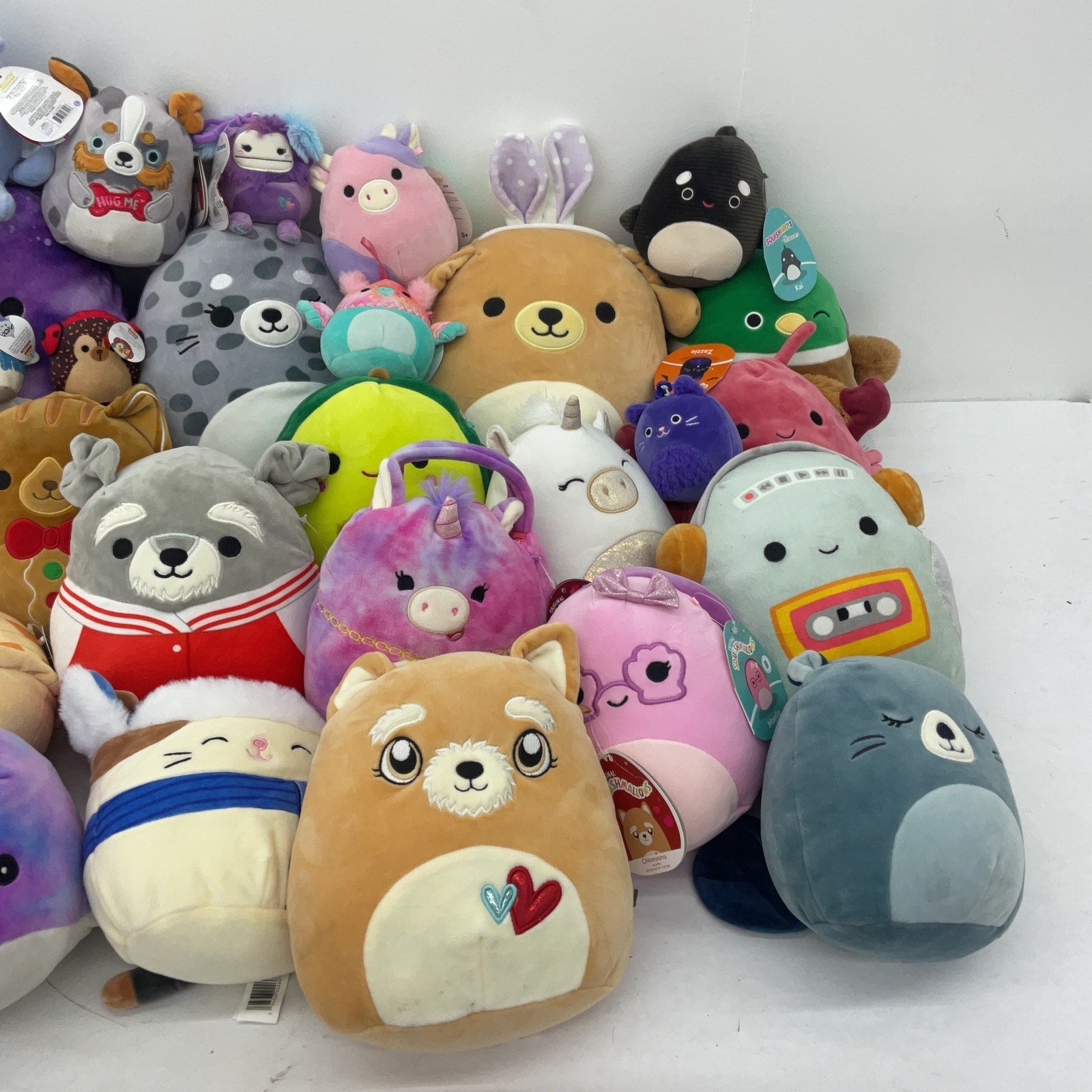 LOT Preowned 13 lbs Squishmallow Soft Character Colorful Plush Stuffed Toys - Warehouse Toys