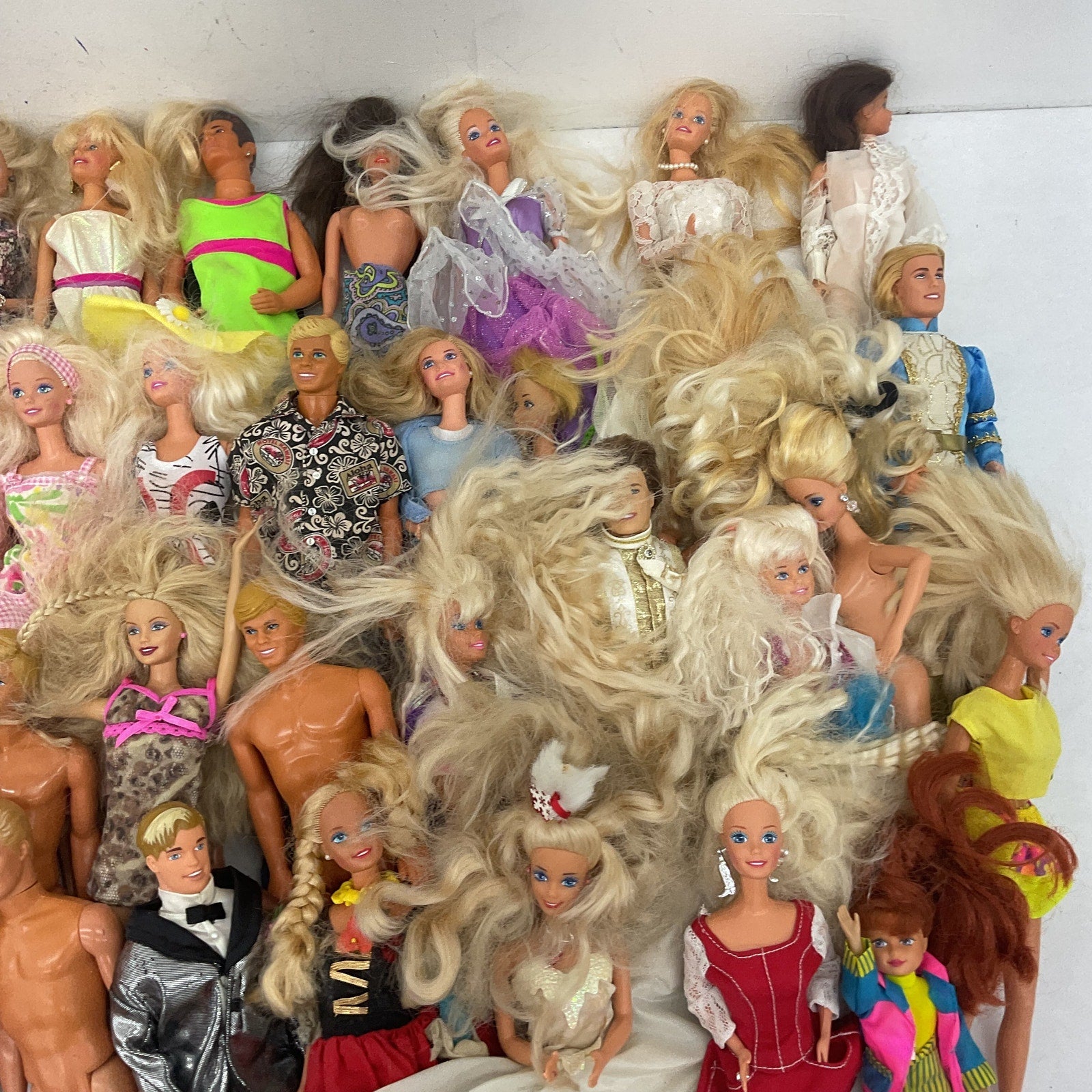 LOT Vintage Mattel Barbie Ken & Others Fashion Play Dolls Preowned 15 lbs Mixed - Warehouse Toys