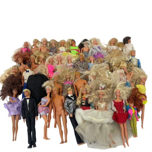 LOT Vintage Mattel Barbie Ken & Others Fashion Play Dolls Preowned 15 lbs Mixed - Warehouse Toys