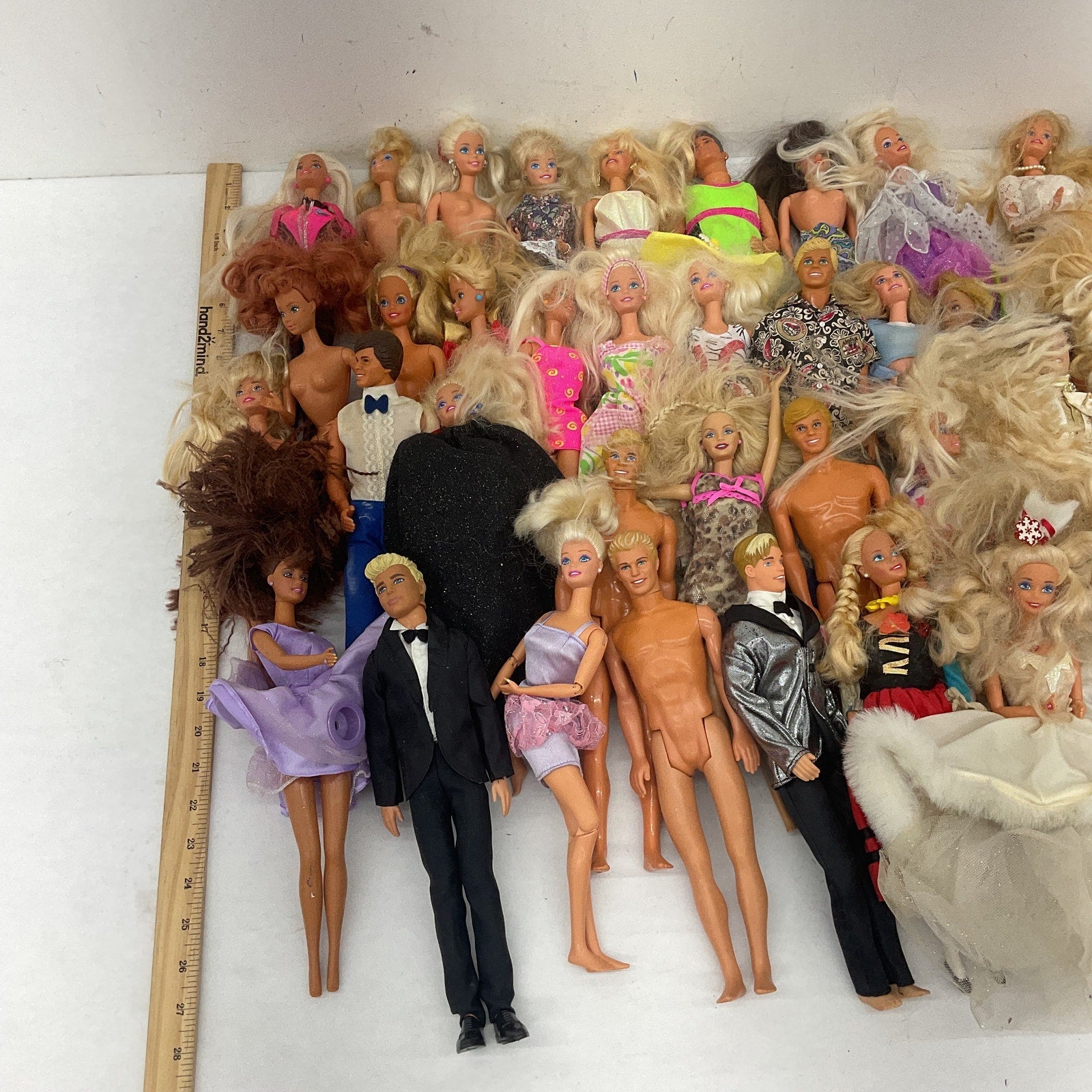 LOT Vintage Mattel Barbie Ken & Others Fashion Play Dolls Preowned 15 lbs Mixed - Warehouse Toys