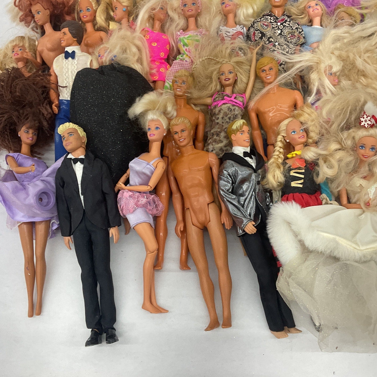 LOT Vintage Mattel Barbie Ken & Others Fashion Play Dolls Preowned 15 lbs Mixed - Warehouse Toys