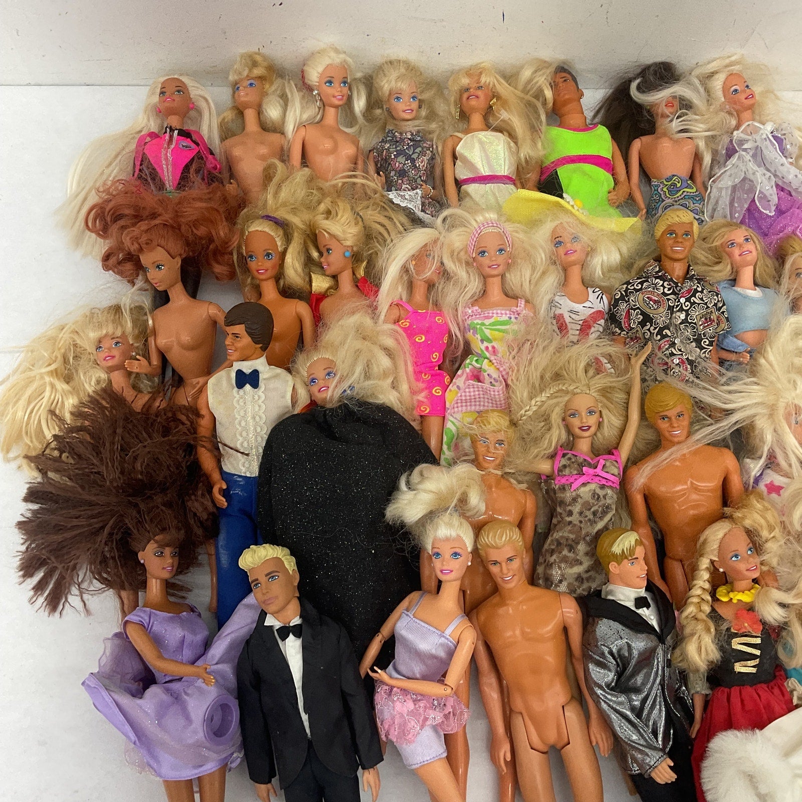 LOT Vintage Mattel Barbie Ken & Others Fashion Play Dolls Preowned 15 lbs Mixed - Warehouse Toys