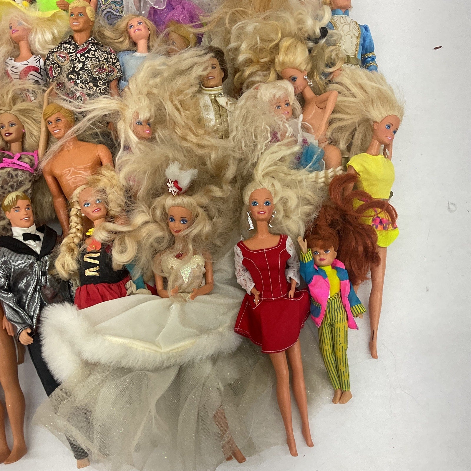 LOT Vintage Mattel Barbie Ken & Others Fashion Play Dolls Preowned 15 lbs Mixed - Warehouse Toys