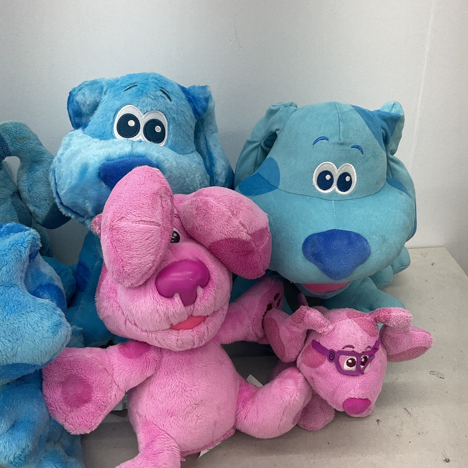 Magenta & Blue Preowned LOT 13 lbs Blue's Clues Dog Plush Toys Stuffed Animals - Warehouse Toys