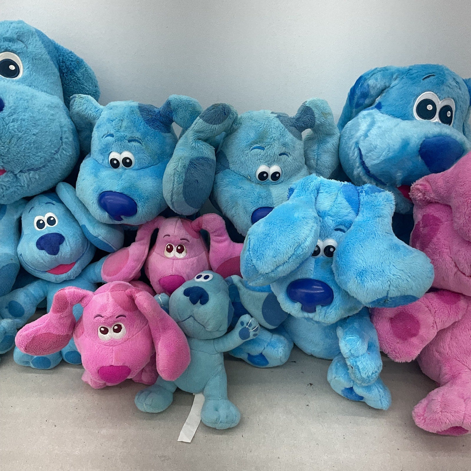 Magenta & Blue Preowned LOT 13 lbs Blue's Clues Dog Plush Toys Stuffed Animals - Warehouse Toys