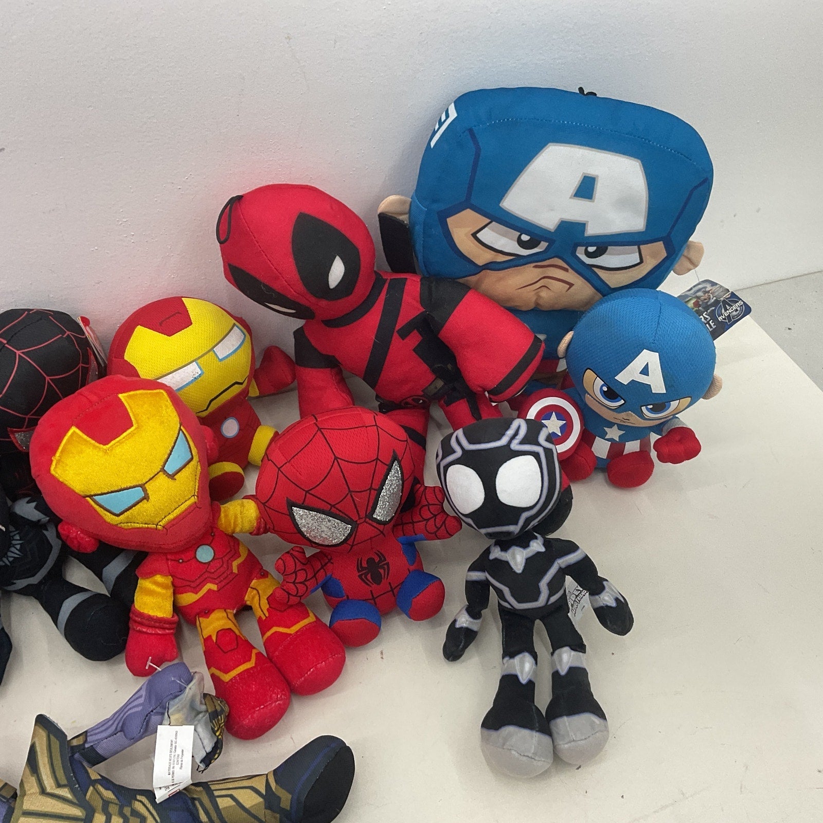 Marvel Avengers Mixed Stuffed Animals LOT Preowned Super Hero Toys Spiderman - Warehouse Toys