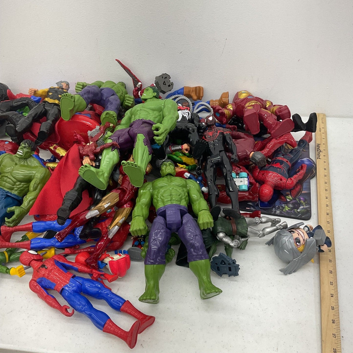 Marvel DC Avengers Spiderman Action Figure Collection Mixed Preowned 25 lbs!!! - Warehouse Toys