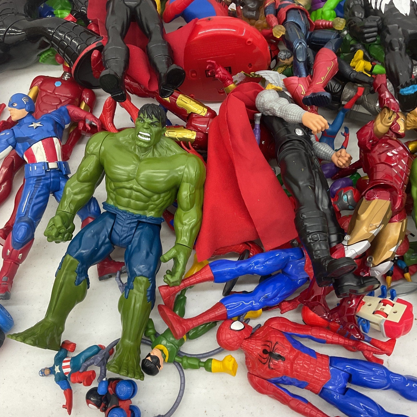 Marvel DC Avengers Spiderman Action Figure Collection Mixed Preowned 25 lbs!!! - Warehouse Toys