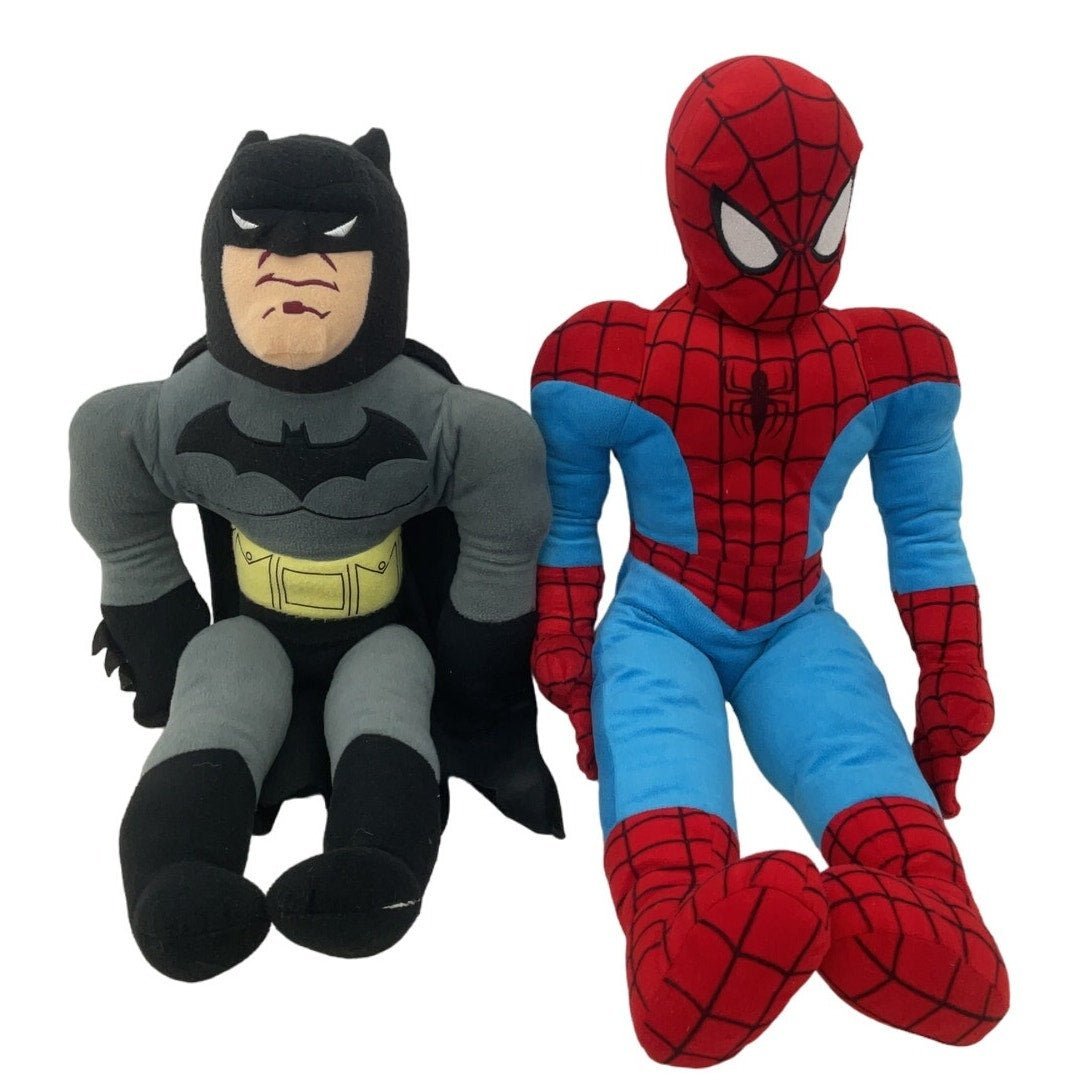 Marvel & DC Comics Large Sized Batman & Spiderman Character Plush Dolls - Warehouse Toys