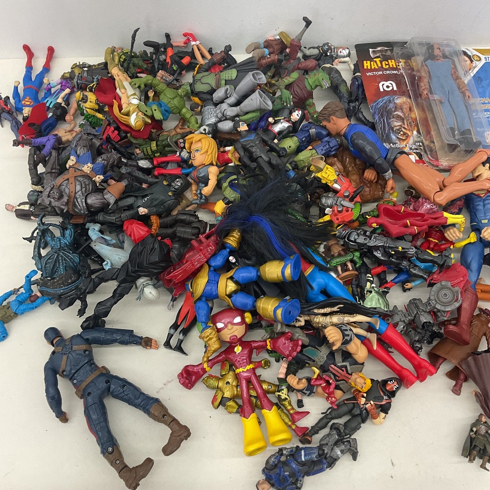 Marvel DC & Others Random Mixed Loose Action Figures Toys LOT 15 lbs Preowned - Warehouse Toys