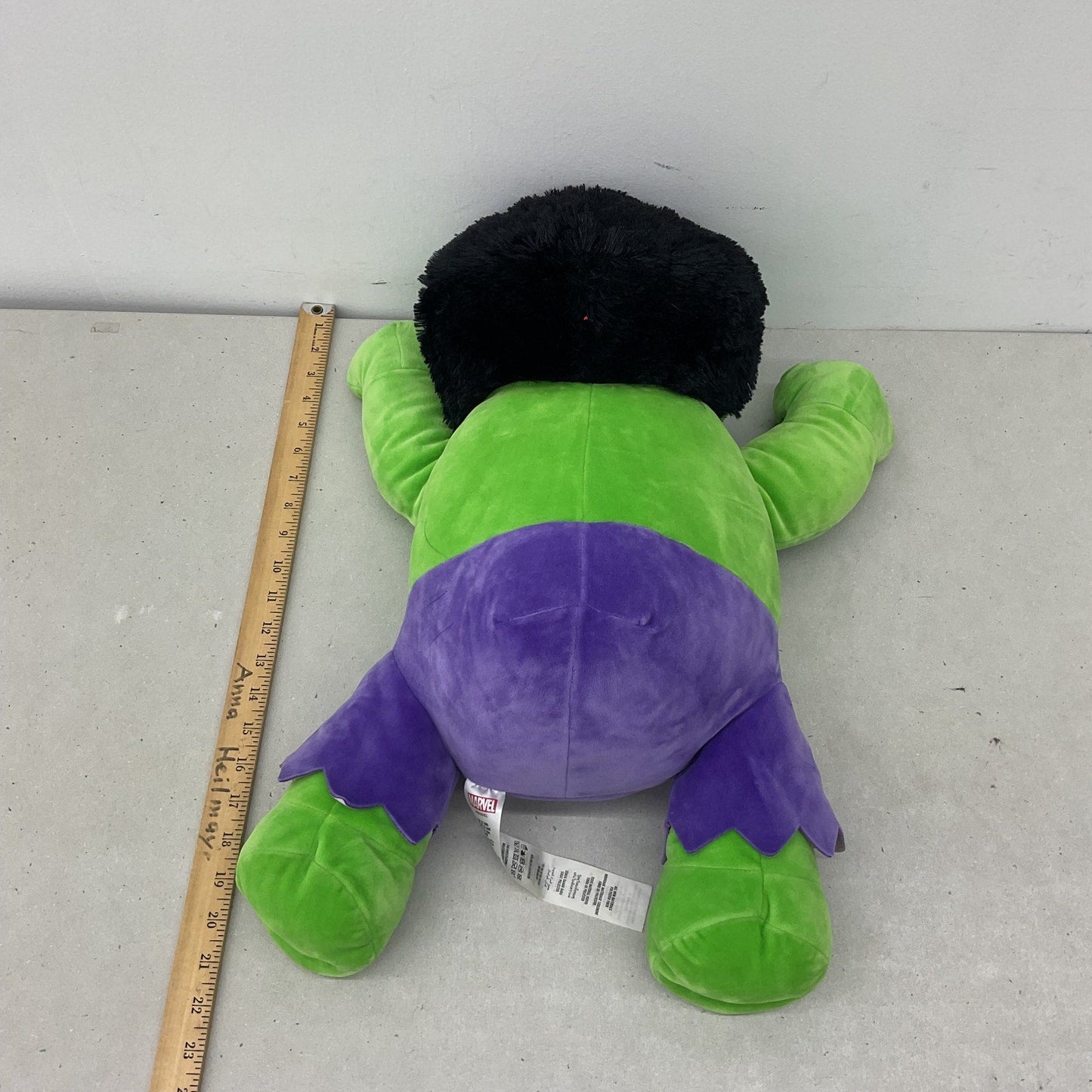 Marvel Green Purple Jumbo Large Soft Cuddly Avengers HULK Stuffed Toy, Preowned - Warehouse Toys