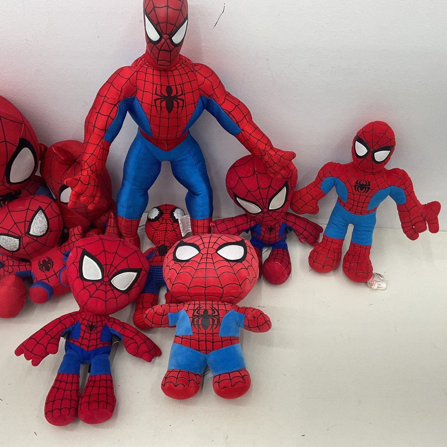 Marvel Mixed Stuffed Animals LOT Preowned Spiderman Plush Dolls Assorted Designs - Warehouse Toys