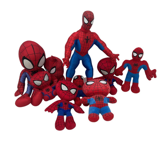 Marvel Mixed Stuffed Animals LOT Preowned Spiderman Plush Dolls Assorted Designs - Warehouse Toys