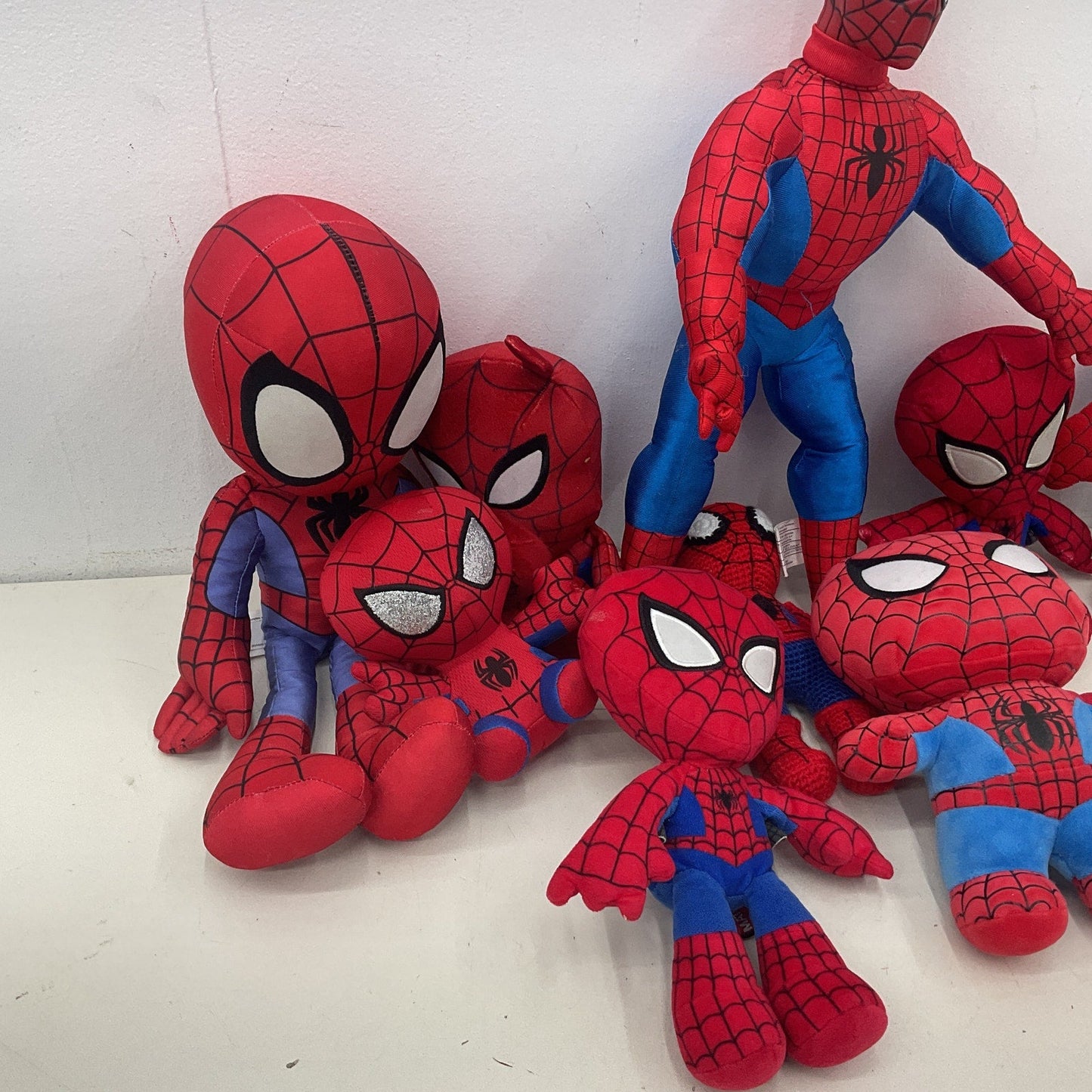 Marvel Mixed Stuffed Animals LOT Preowned Spiderman Plush Dolls Assorted Designs - Warehouse Toys