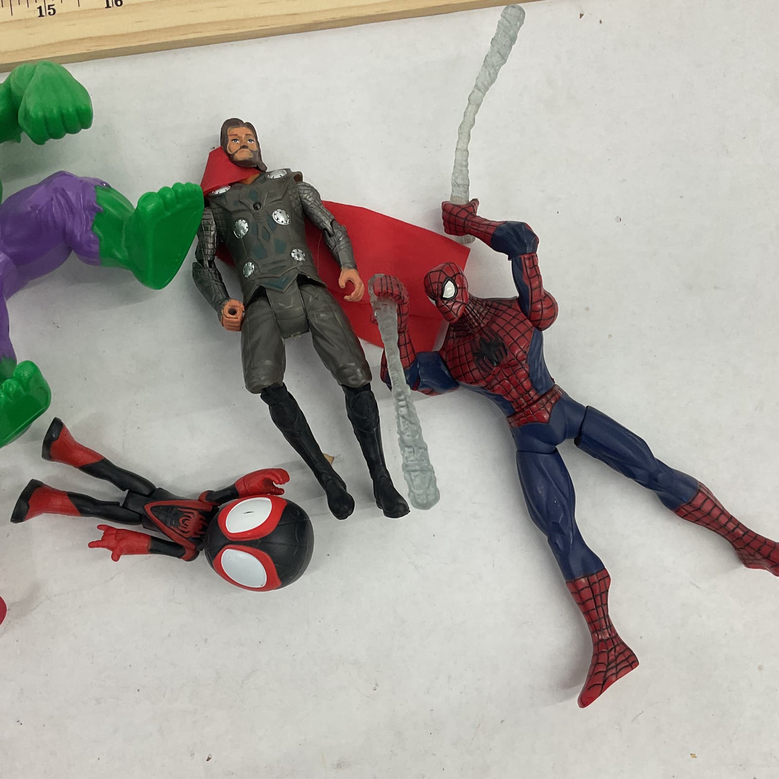 Marvel Multicolor Action Figure Lot Spiderman Hulk Captain America - Warehouse Toys