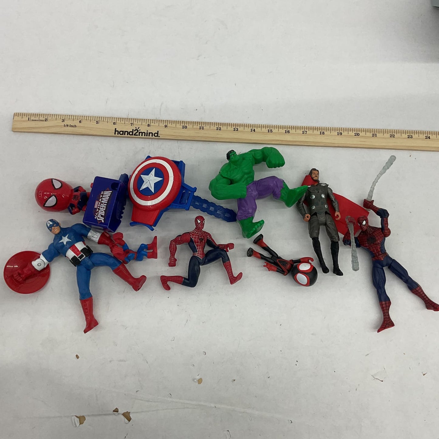 Marvel Multicolor Action Figure Lot Spiderman Hulk Captain America - Warehouse Toys