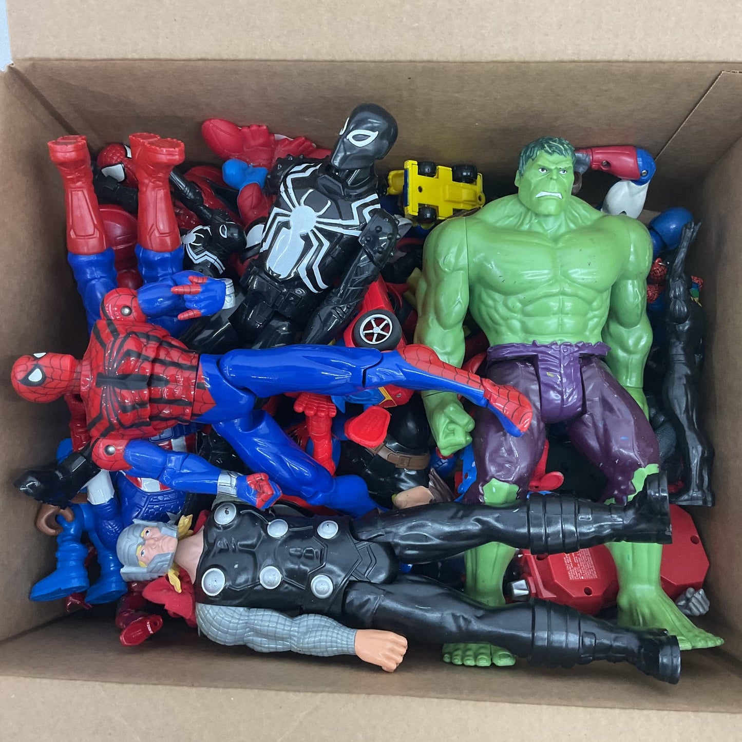 Marvel Multicolor Action Figure Lot Toy Spiderman Hulk Venom - Warehouse Toys