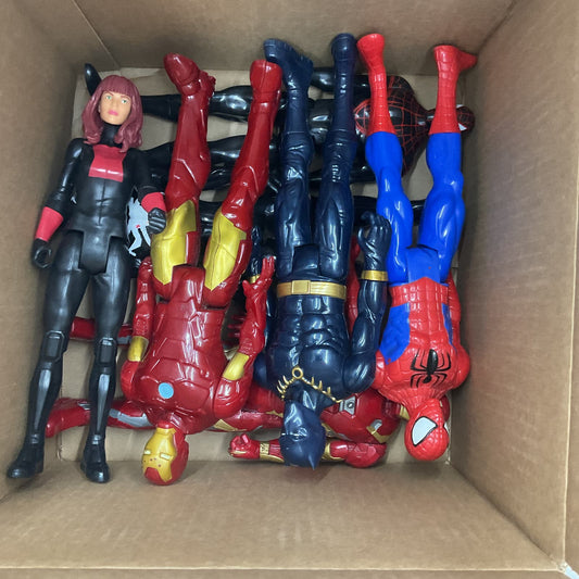 Marvel Multicolor Action Figure Superhero Toy Lot Thor Spiderman Hulk Captain - Warehouse Toys