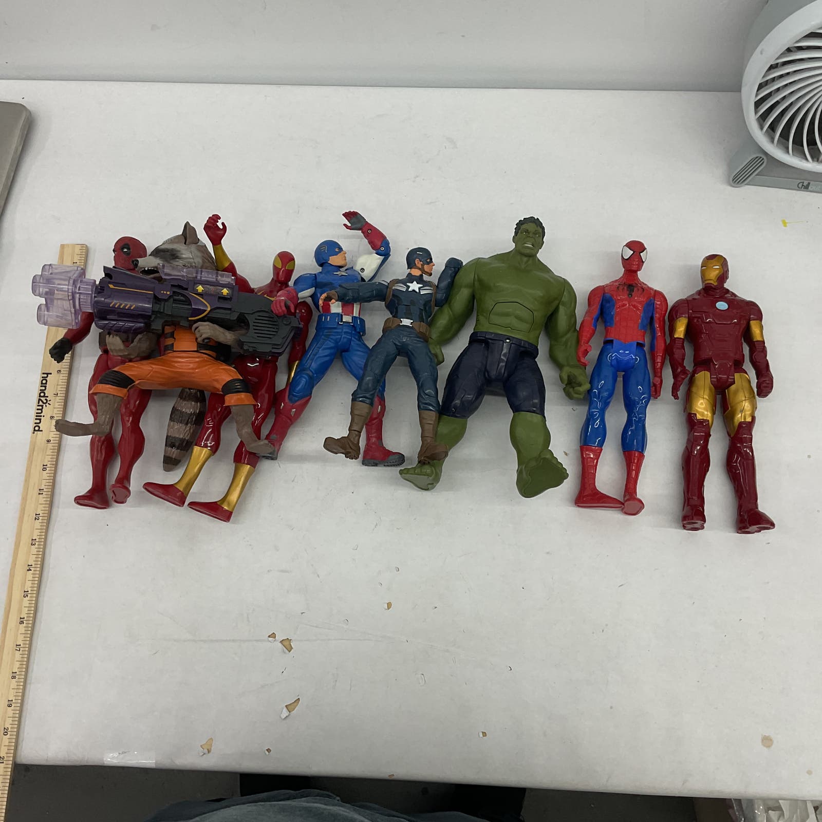 Marvel Multicolor Action Figure Toy Lot Thor Spiderman Captain America Hulk - Warehouse Toys