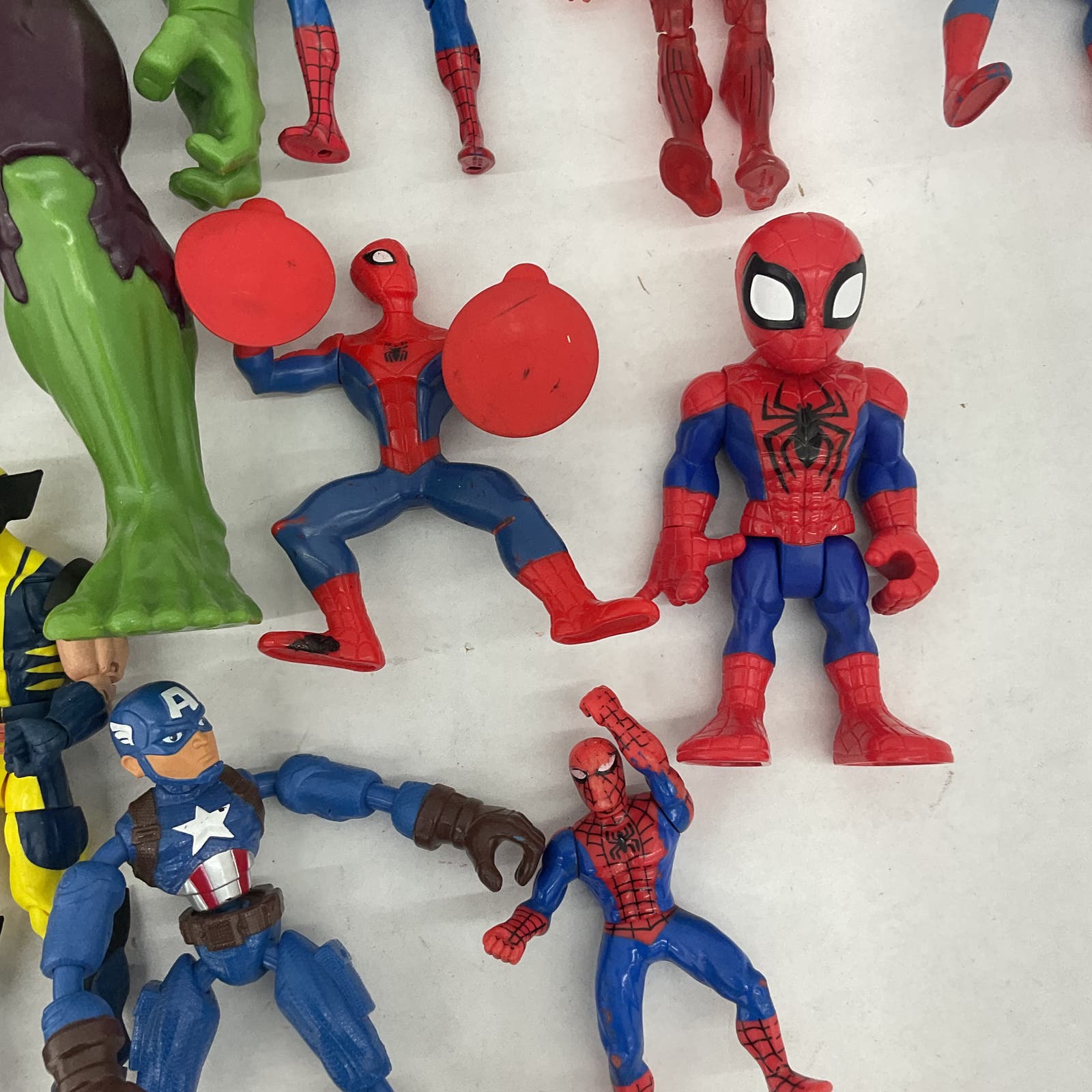 Marvel Multicolor Action Figure Toys Wholesale Lot Spiderman Hulk