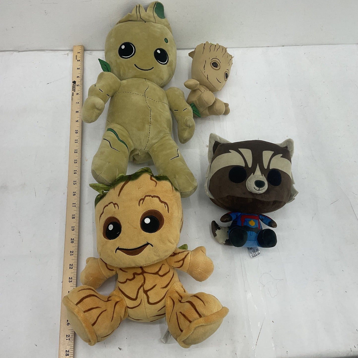 Marvel Stuffed Animals LOT Preowned Groot Rocket Racoon Guardians of the Galaxy - Warehouse Toys