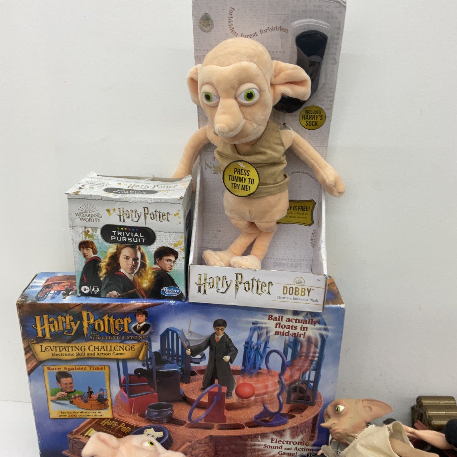 Massive 20 lbs Harry Potter Wizard Toys Dobby Figures Plush Dolls Preowned LOT - Warehouse Toys