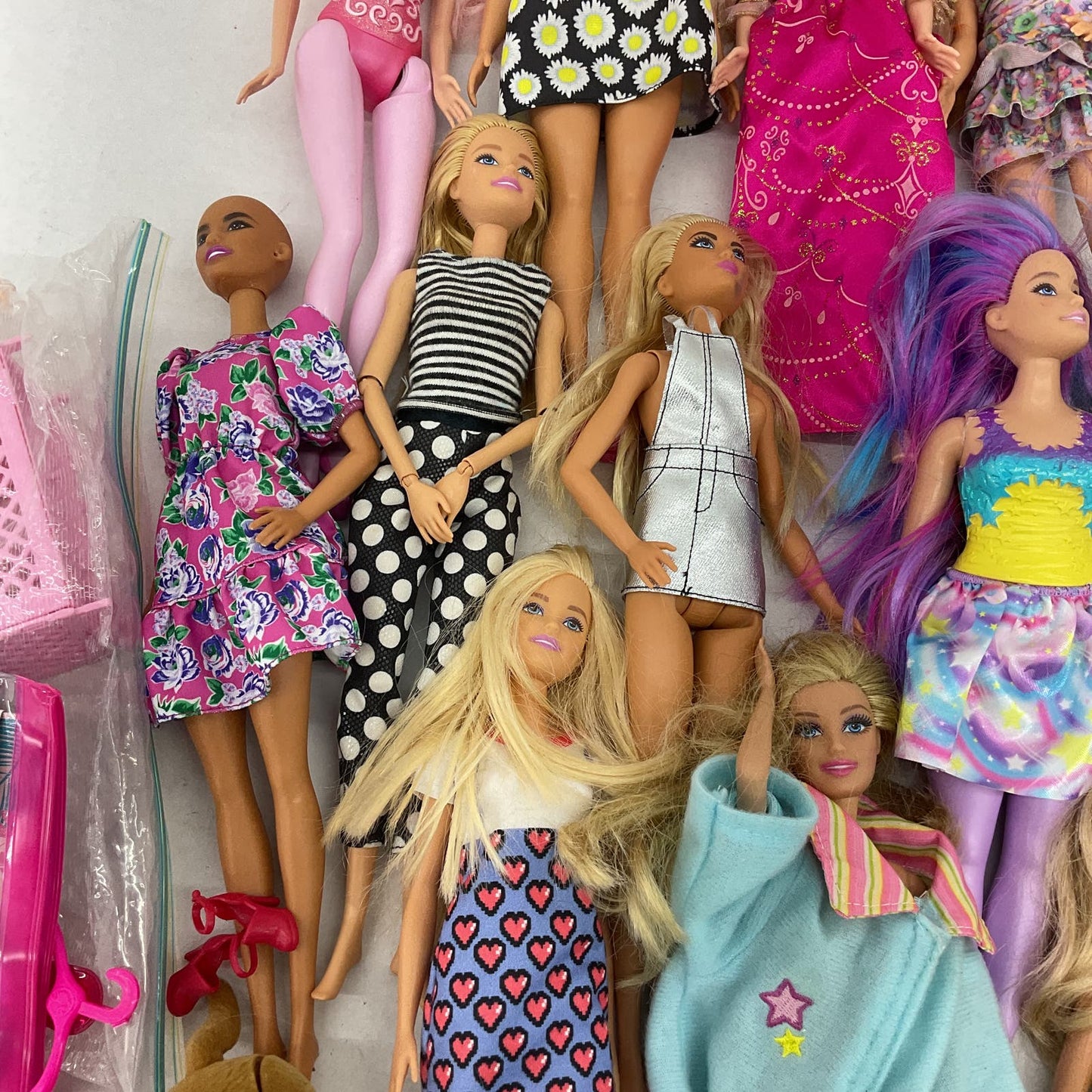 Mattel Barbie Multicolor Doll - Clothes & Accessories - Dolls Wholesale Lot - Warehouse Toys