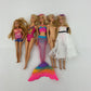 Mattel Barbie & Others Loose Fashion Dolls LOT Blonde Hair Mermaid Pink Fin Used - Warehouse Toys