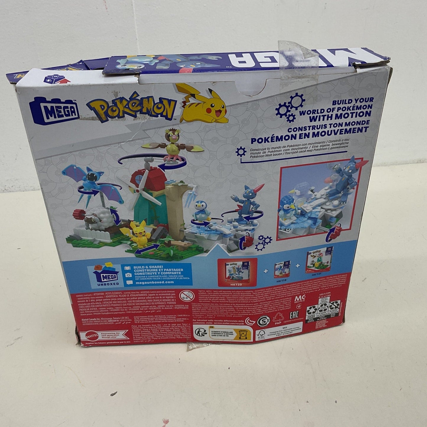 Mega Construx Building Toy Set Pokemon Piplup & Sneasel's Snow Day Preowned - Warehouse Toys