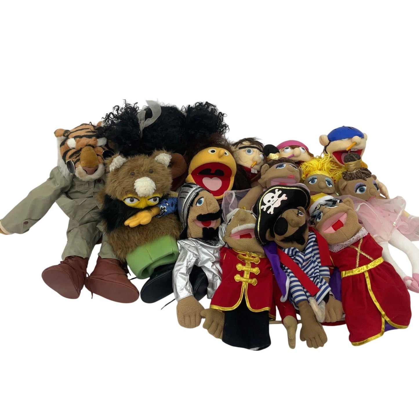 Melissa & Doug Sunny & More LOT Hand & Rod Plush Puppets Half & Full Body 11 lbs - Warehouse Toys