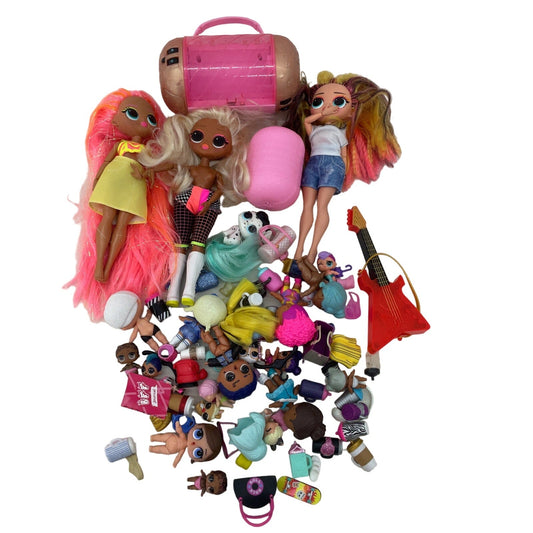 MGA Multicolor Preowned Play Dolls LOL OMG Surprise Big Lil Sistas Toys Mixed - Warehouse Toys