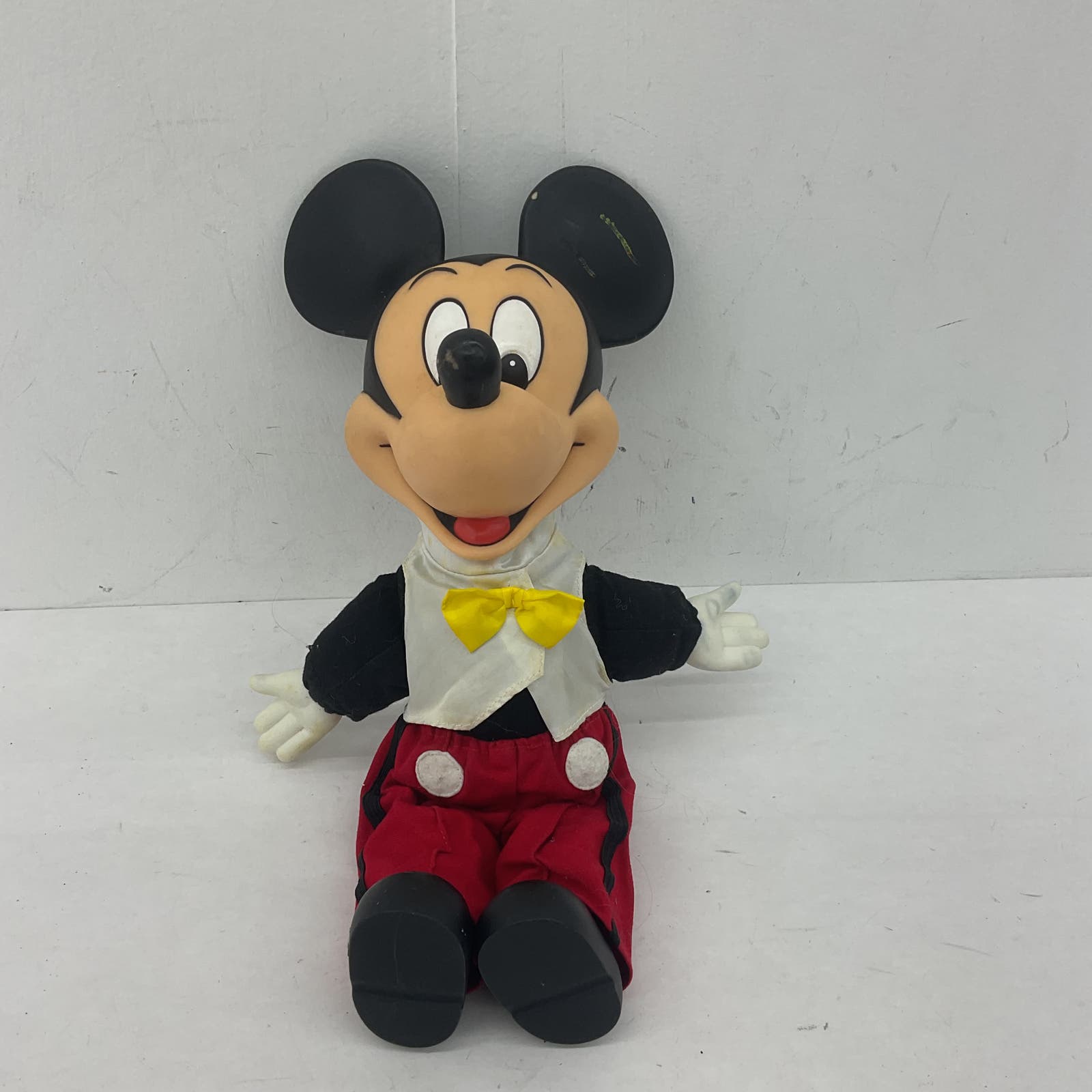 Mickey Mouse Rubber Face Stuffed Animal Plush Toy Doll Vintage - Warehouse Toys