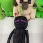 Minecraft Green Black Pink Stuffed Animal Plush Toy Lot - Warehouse Toys