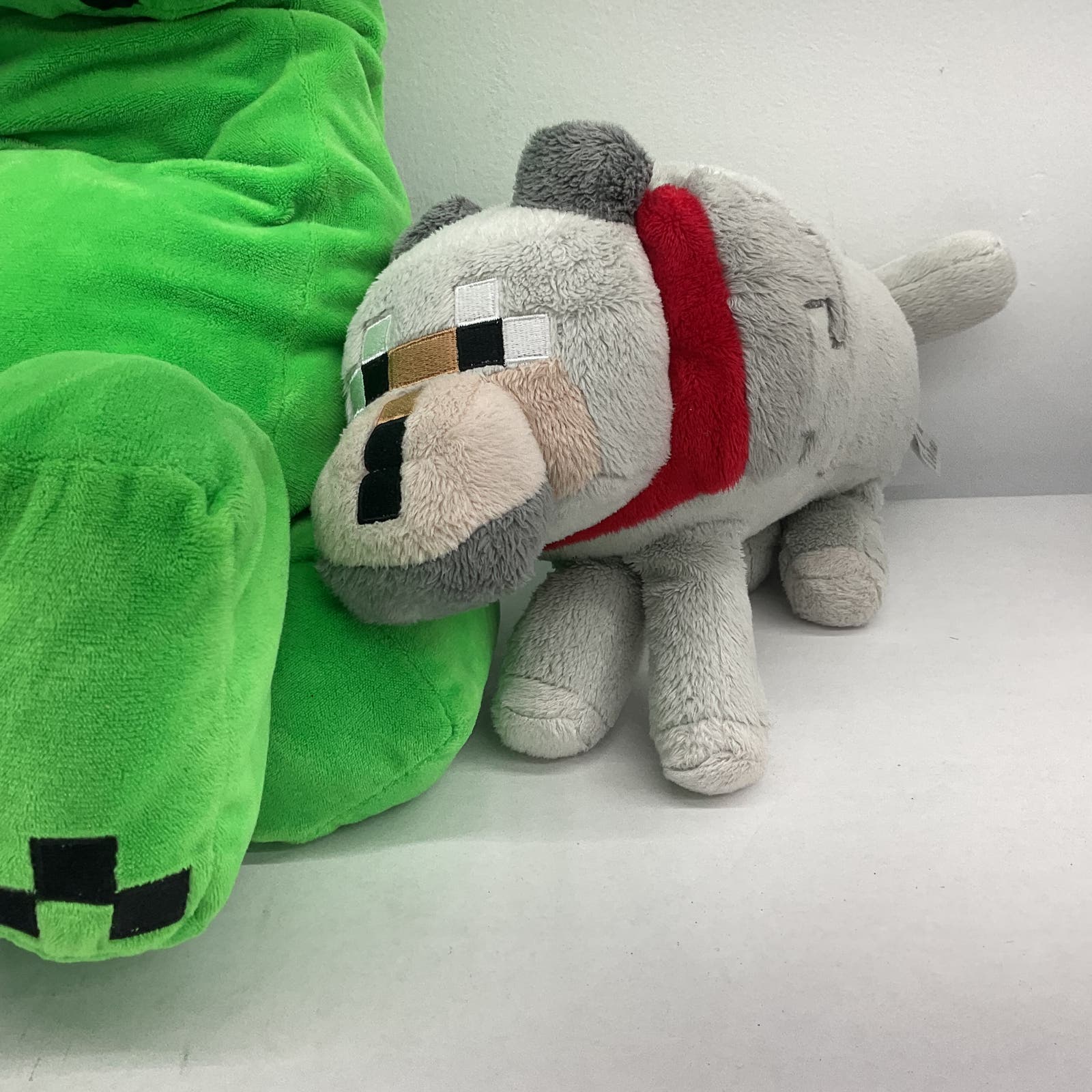 Minecraft Green Blue Gray Stuffed Animal Plush Toy Lot of 3 - Warehouse Toys