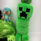 Minecraft Green Pink Pig Blue Black Plush Stuffed Animal Toy Lot - Warehouse Toys